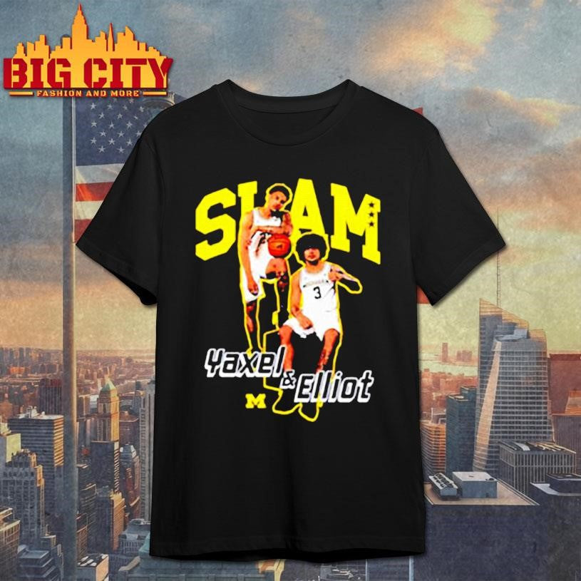 SLAM Yaxel &amp; Elliot Michigan jersey shirt Unisex T-shirt, Sweatshirt, Hoodie, Long Sleeve Tee - T-Shirt, Sweatshirt, Hoodie