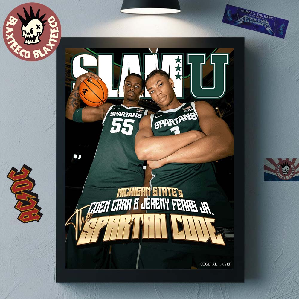 SLAMU Michigan State Spartans Coen Carr And Jeremy Fears Jr The Spartan Code Magazine Cover Home Decor Poster Canvas - T-Shirt, Sweatshirt, Hoodie
