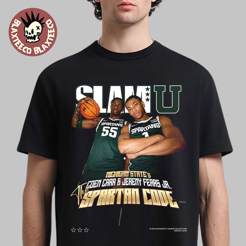 SLAMU Michigan State Spartans Coen Carr And Jeremy Fears Jr The Spartan Code Magazine Cover T-Shirt - T-Shirt, Sweatshirt, Hoodie