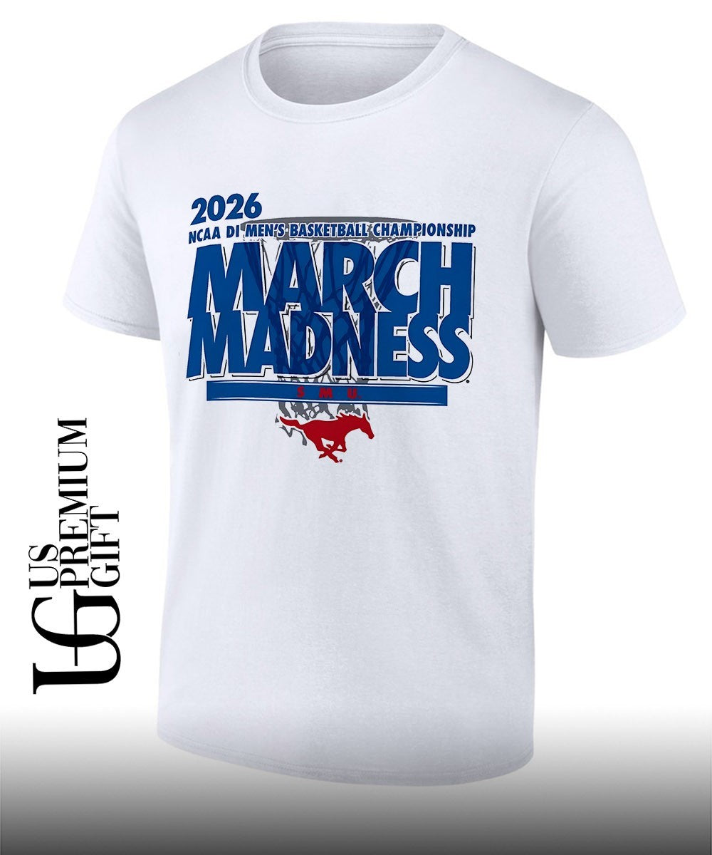 SMU Mustangs March Madness NCAA D1 Mens basketball Championship 2026 shirt Unisex T-shirt, Sweatshirt, Hoodie, Long Sleeve Tee - T-Shirt, Sweatshirt, Hoodie