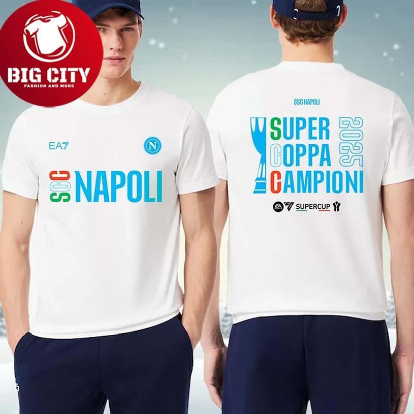 SSC Napoli 2025 Supercoppa Campioni Tee Italian Supercup Two Sided Shirt Unisex T-shirt, Sweatshirt, Hoodie, Long Sleeve Tee - T-Shirt, Sweatshirt, Hoodie