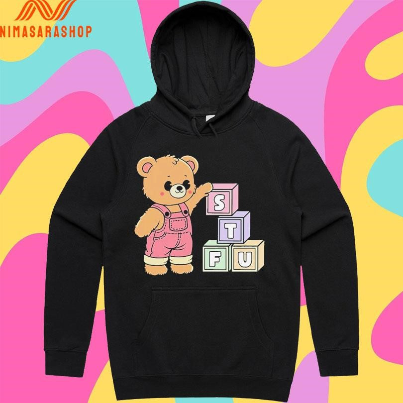 STFU Cute Bear - Adult & Kids T-Shirts, Sweatshirts & Hoodies apparel design preview 2