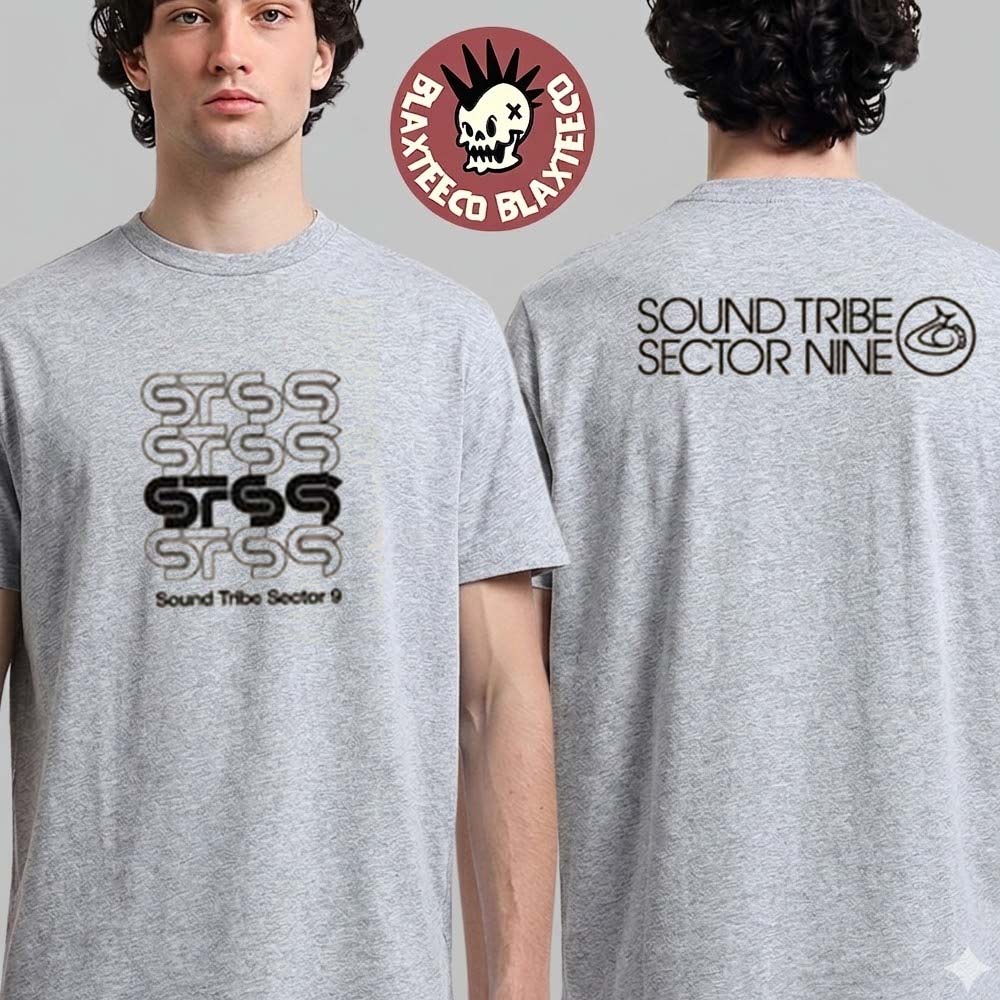 STS9 Sound Tribe Sector Nine Human Dream Tour 2026 New Orleans And Austin Merch Logo Grey T-Shirt - T-Shirt, Sweatshirt, Hoodie