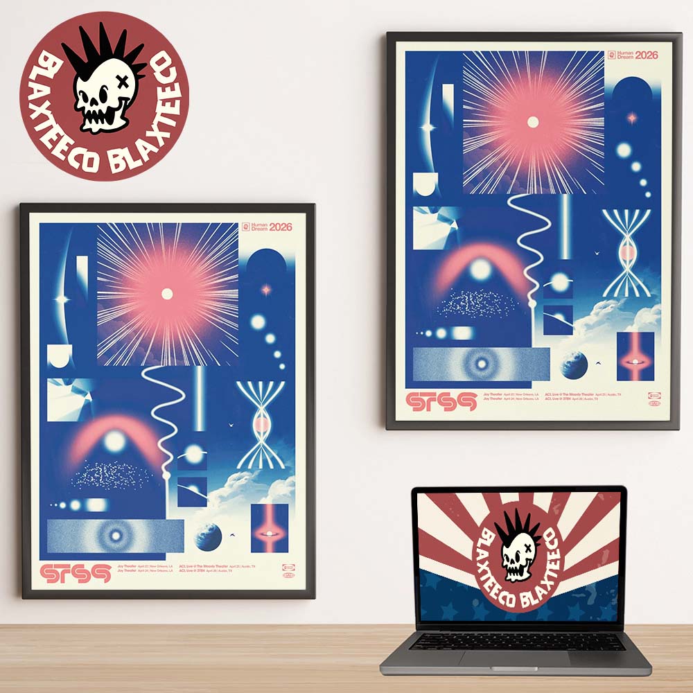 STS9 Sound Tribe Sector Nine Human Dream Tour 2026 New Orleans And Austin Official Show Poster April 23 24 25 26 2026 Decor Poster Canvas - T-Shirt, Sweatshirt, Hoodie