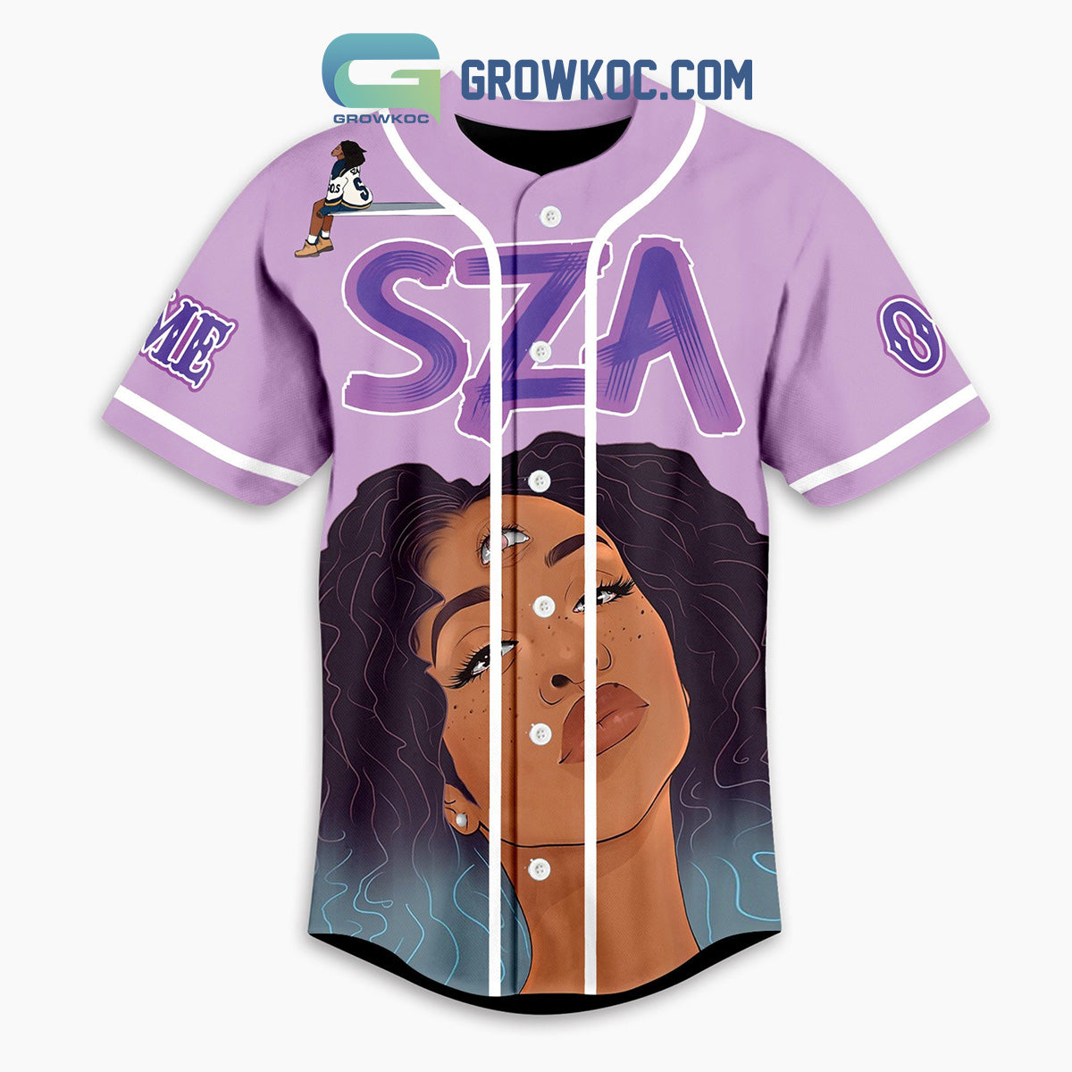 SZA I Make Bad Decisions Frequently They’re Fun Personalized Baseball Jersey baseball jersey product view 2