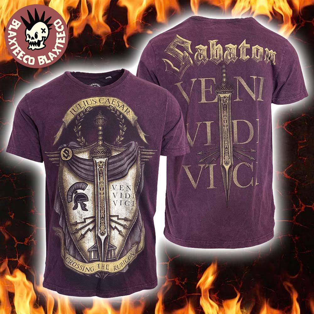 Sabaton Julius Caesar Veni Vidi Vici Crossing The Rubicon Vintage Washed T-shirt Unisex T-shirt, Sweatshirt, Hoodie, Long Sleeve Tee - T-Shirt, Sweatshirt, Hoodie