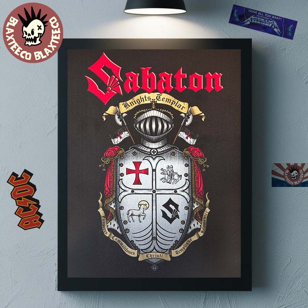 Sabaton Knights Templar Limited Templars Wall Art Poster Canvas Unisex T-shirt, Sweatshirt, Hoodie, Long Sleeve Tee - T-Shirt, Sweatshirt, Hoodie