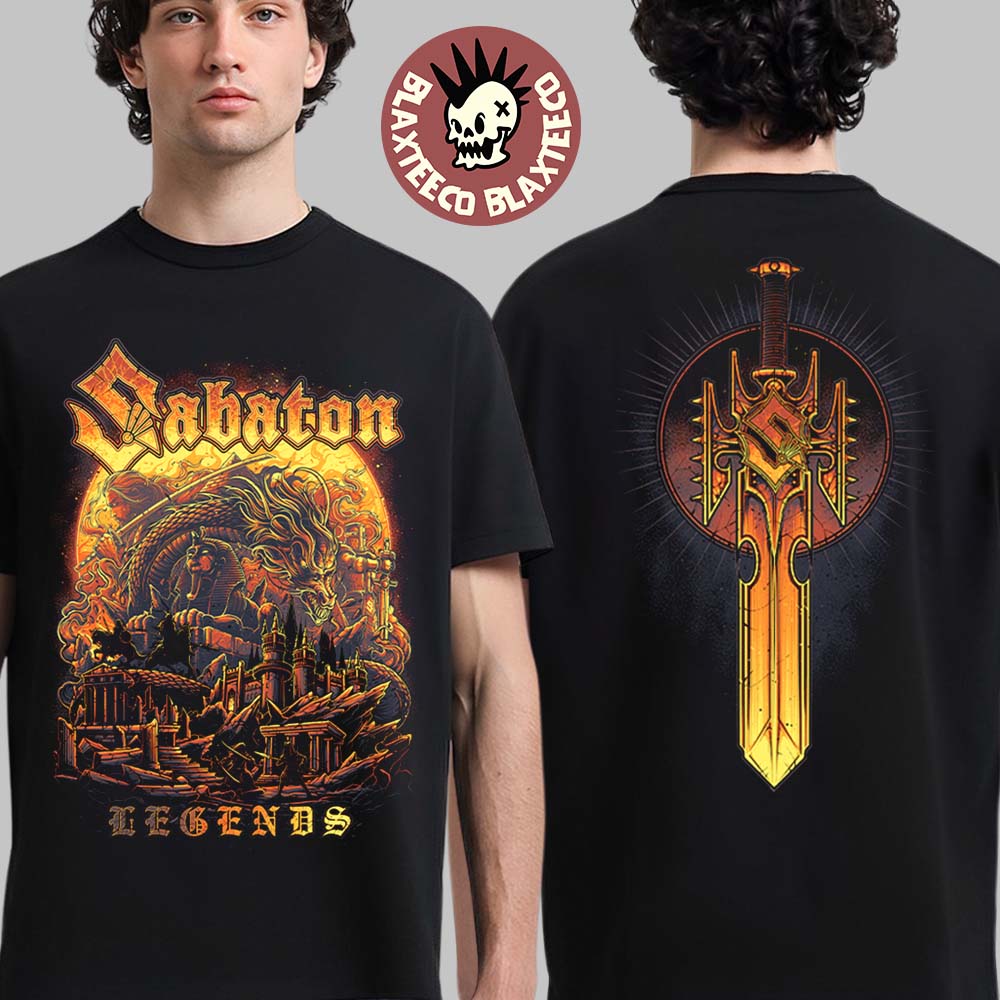 Sabaton Legends Reborn Reimagines Album Artwork With A Sword Two Sided T-Shirt Unisex T-shirt, Sweatshirt, Hoodie, Long Sleeve Tee - T-Shirt, Sweatshirt, Hoodie
