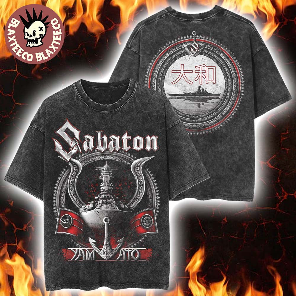 Sabaton Yamato Single Merch Official Art Vintage Washed Tee Unisex T-shirt, Sweatshirt, Hoodie, Long Sleeve Tee - T-Shirt, Sweatshirt, Hoodie