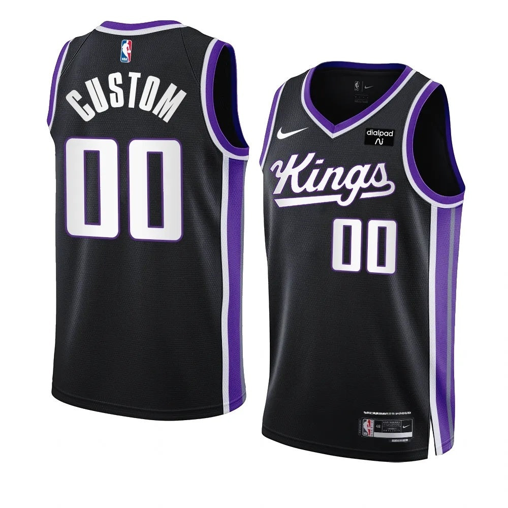 Sacramento Kings Custom 2023-24 Icon Edition Black Swingman Jersey Men's.webp Basketball Jersey basketball jersey product view 1
