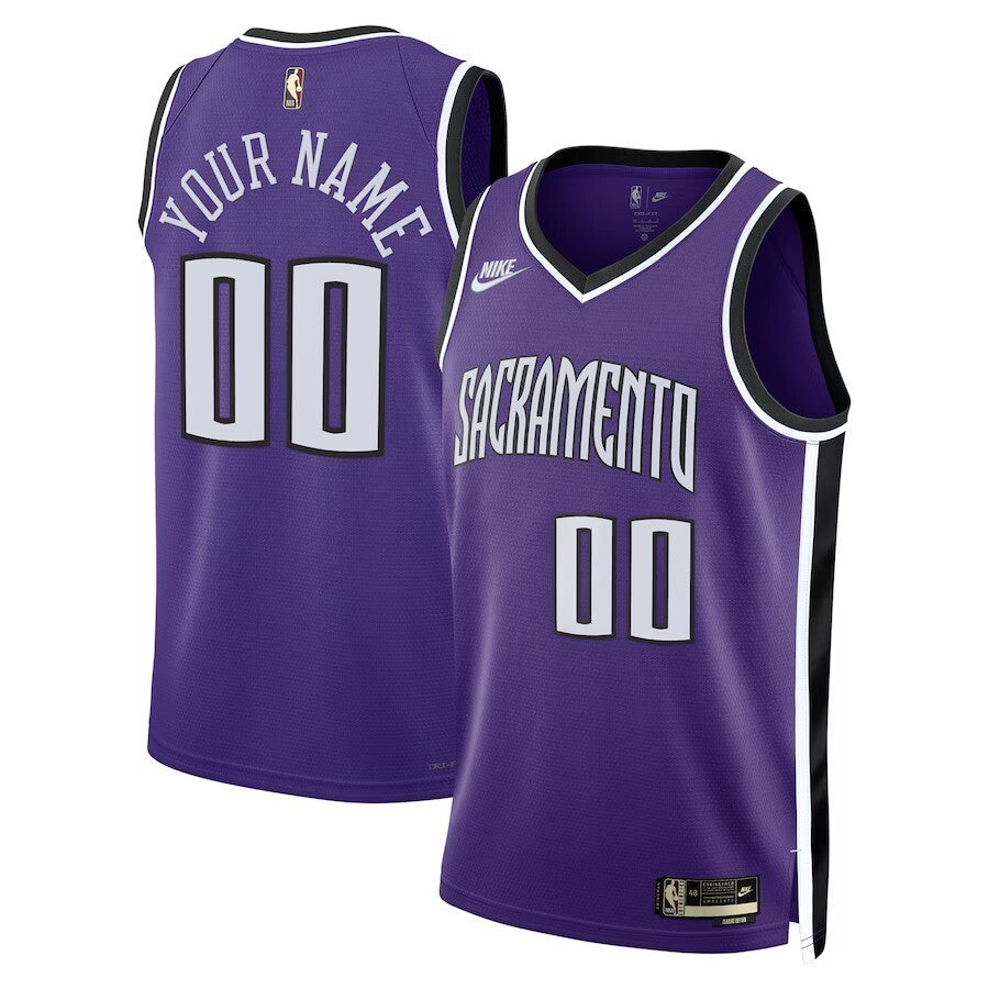Sacramento Kings Unisex Adult Swingman Custom Jersey - Classic Edition - Purple Basketball Jersey basketball jersey product view 1
