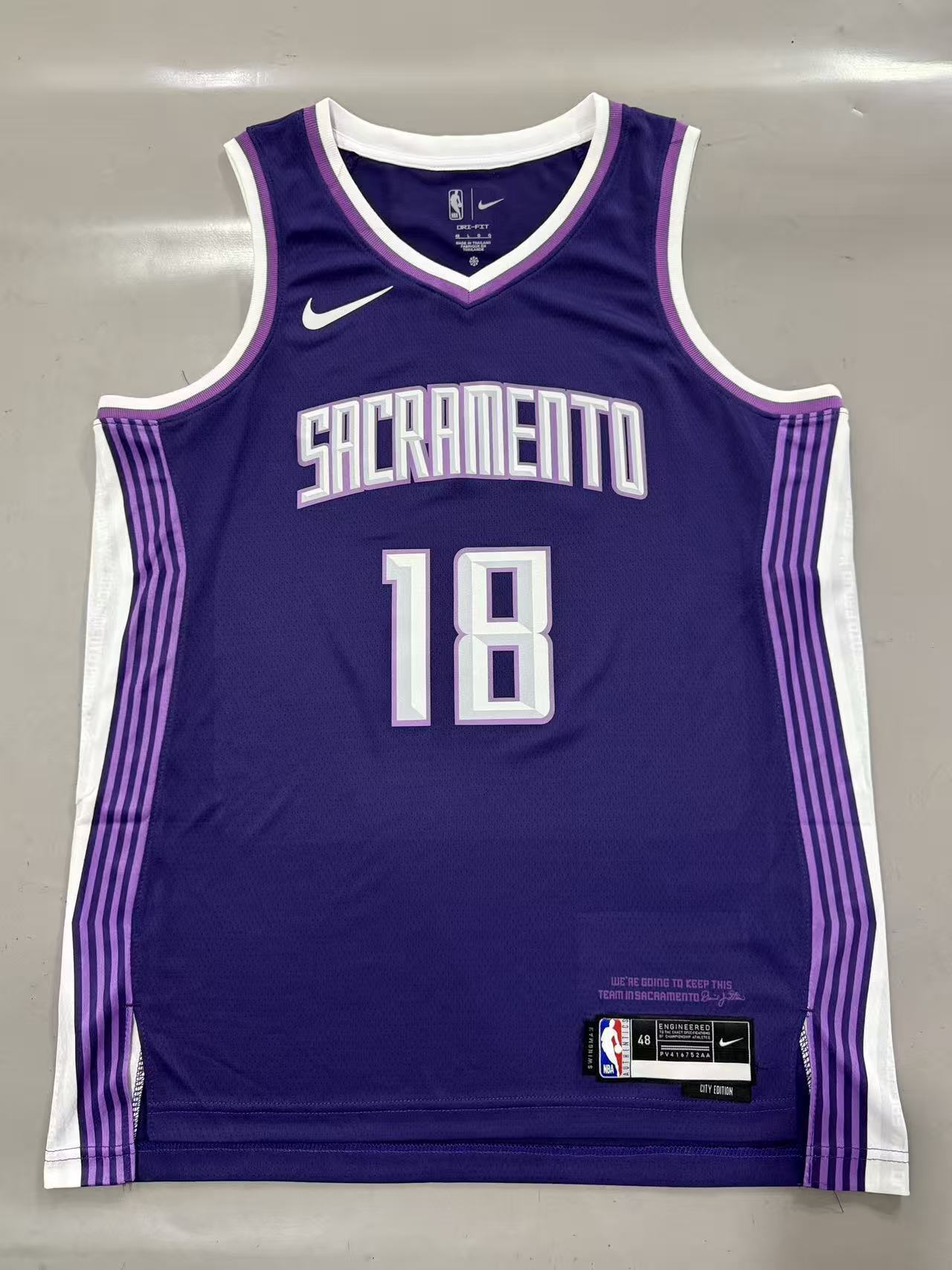 Sacramento Kings #18 Russell Westbrook 26 Season Kings City Purple Style 2 Basketball Jersey basketball jersey product view 1