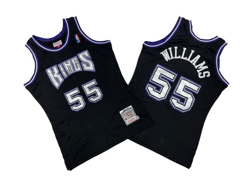 Sacramento Kings #55 Jason Williams Kings 55 # Black 98-99 Season Mitchell Retro Jersey -- Ja Style 1 basketball jersey product view 1