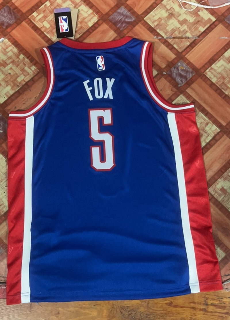 Sacramento Kings #5 De'Aaron Fox 25 Kings City Blue Style 1 Basketball Jersey basketball jersey product view 1