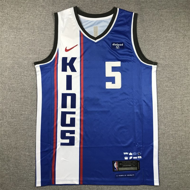 Sacramento Kings #5 De'Aaron Fox Kings 5 Blue City s-xxl Style 2 Basketball Jersey basketball jersey product view 1