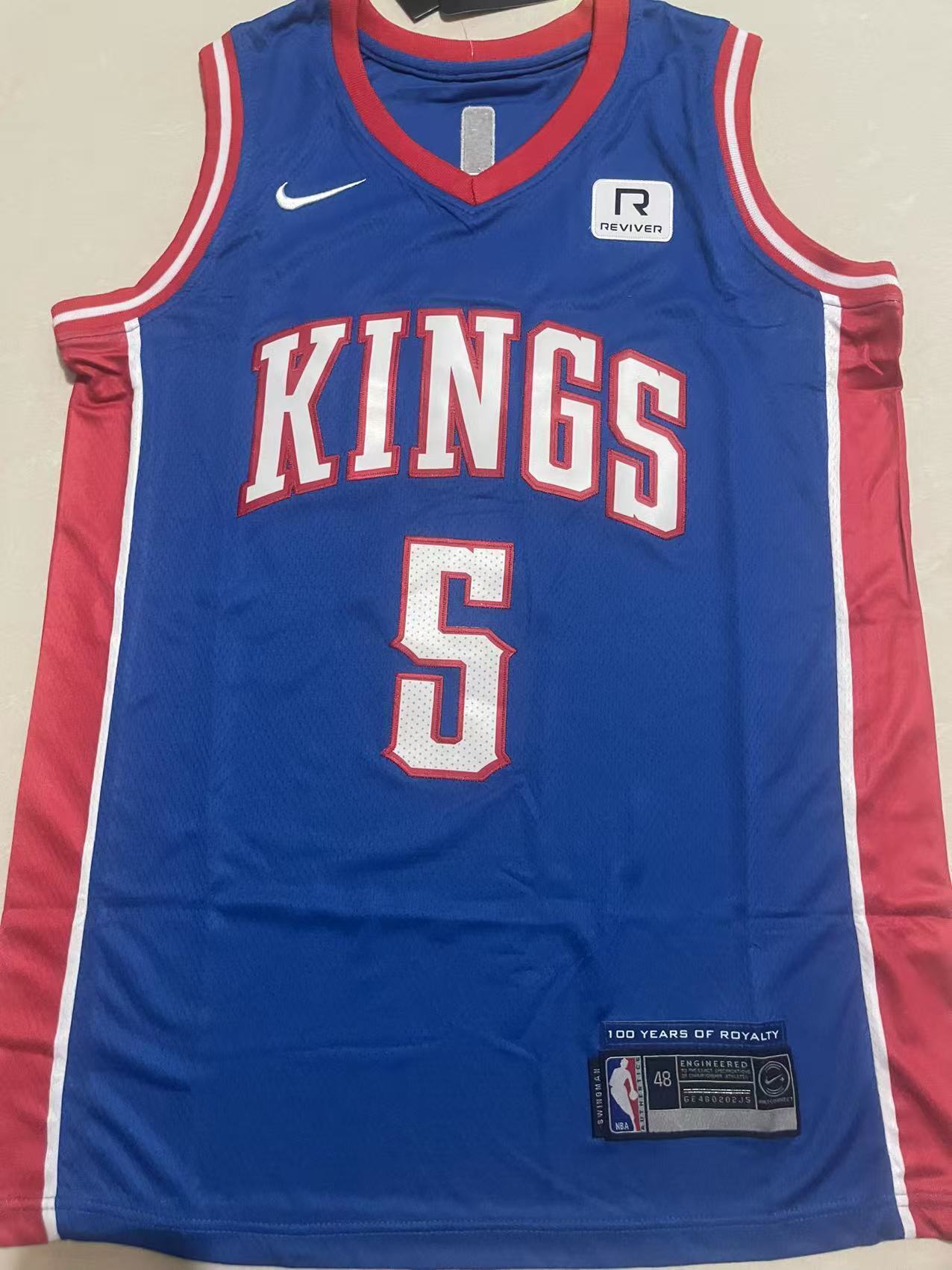 Sacramento Kings #5 De'Aaron Fox Kings 5 Colorful Blue Style 2 Basketball Jersey basketball jersey product view 1