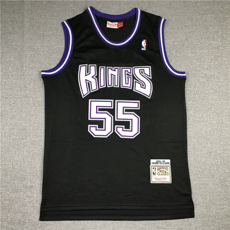 Sacramento Kings#55 Williams Kings 55 Black Retro Logo Style 2 Basketball Jersey basketball jersey product view 1