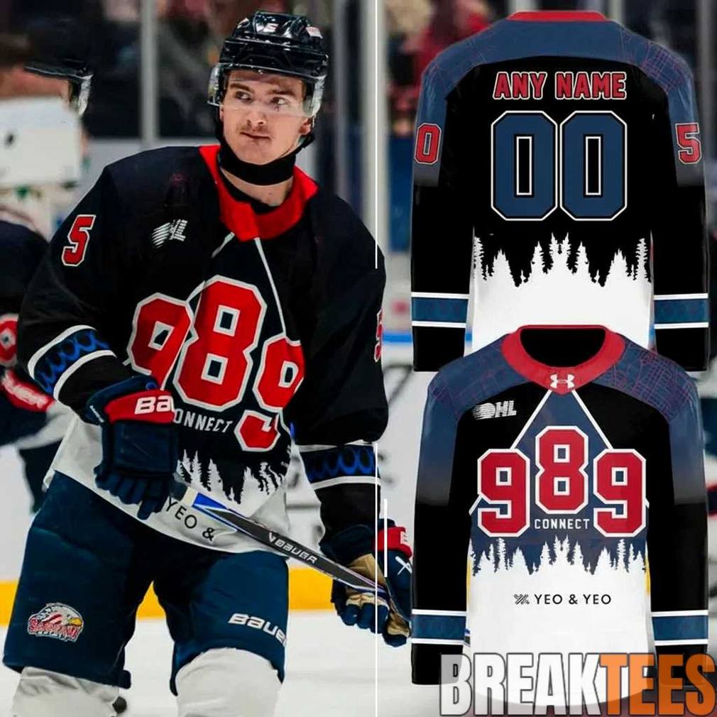 Saginaw Spirit 989 Connect Warmup Custom Hockey Jersey Unisex T-shirt, Sweatshirt, Hoodie, Long Sleeve Tee - T-Shirt, Sweatshirt, Hoodie