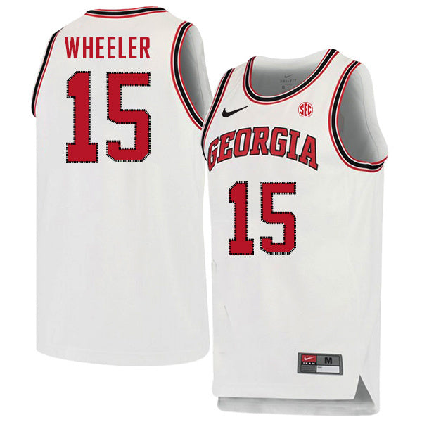 Sahvir Wheeler 15 Crew Neck White College Football Jersey football jersey product view 1