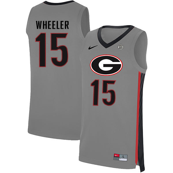 Sahvir Wheeler 15 V Collar Gray College Football Jersey football jersey product view 1