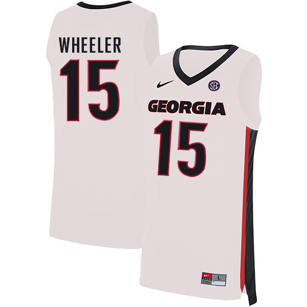 Sahvir Wheeler 15 V Collar White College Football Jersey football jersey product view 1