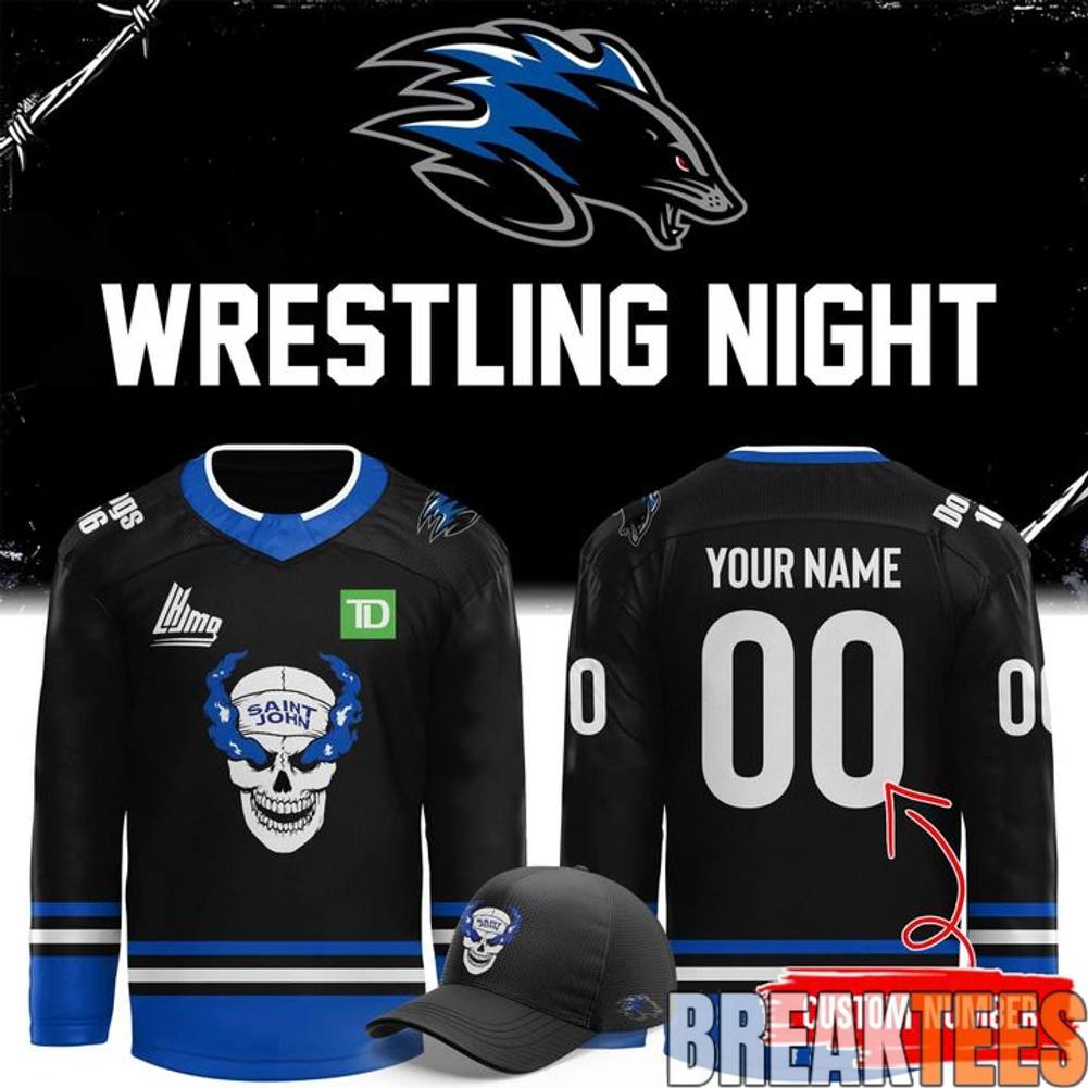 Saint John Sea Dogs x Stone Cold Wrestling Night Hockey Jersey Unisex T-shirt, Sweatshirt, Hoodie, Long Sleeve Tee - T-Shirt, Sweatshirt, Hoodie