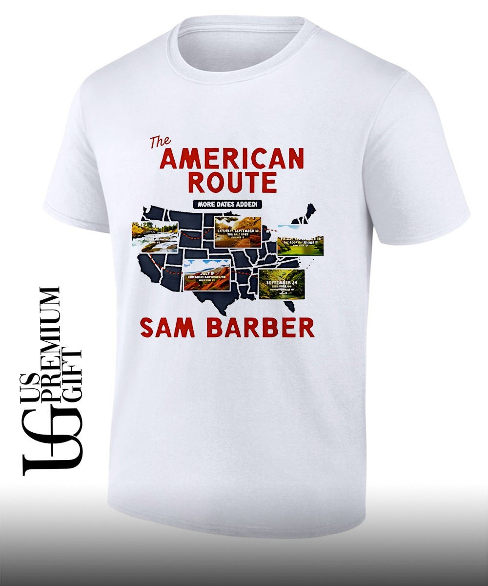 Sam Barber The American Route 2026 shirt Unisex T-shirt, Sweatshirt, Hoodie, Long Sleeve Tee - T-Shirt, Sweatshirt, Hoodie