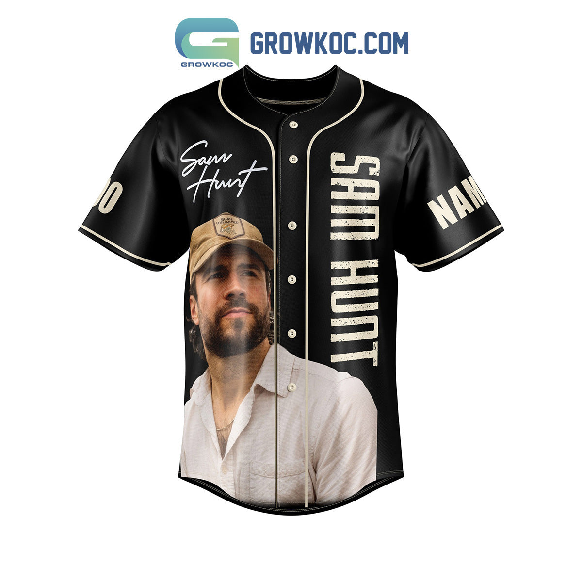 Sam Hunt Outskirts Tour 2024 Personalized Baseball Jersey baseball jersey product view 2