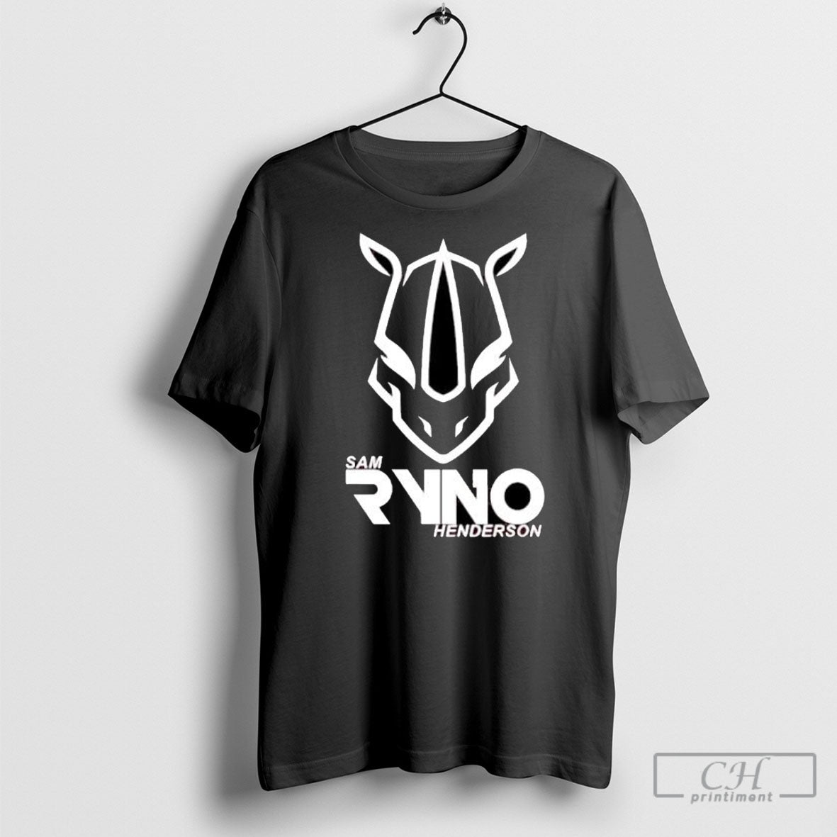 Sam Ryno Henderson Rhino Logo Modern Vector Icon Shirt Unisex T-shirt, Sweatshirt, Hoodie, Long Sleeve Tee - T-Shirt, Sweatshirt, Hoodie