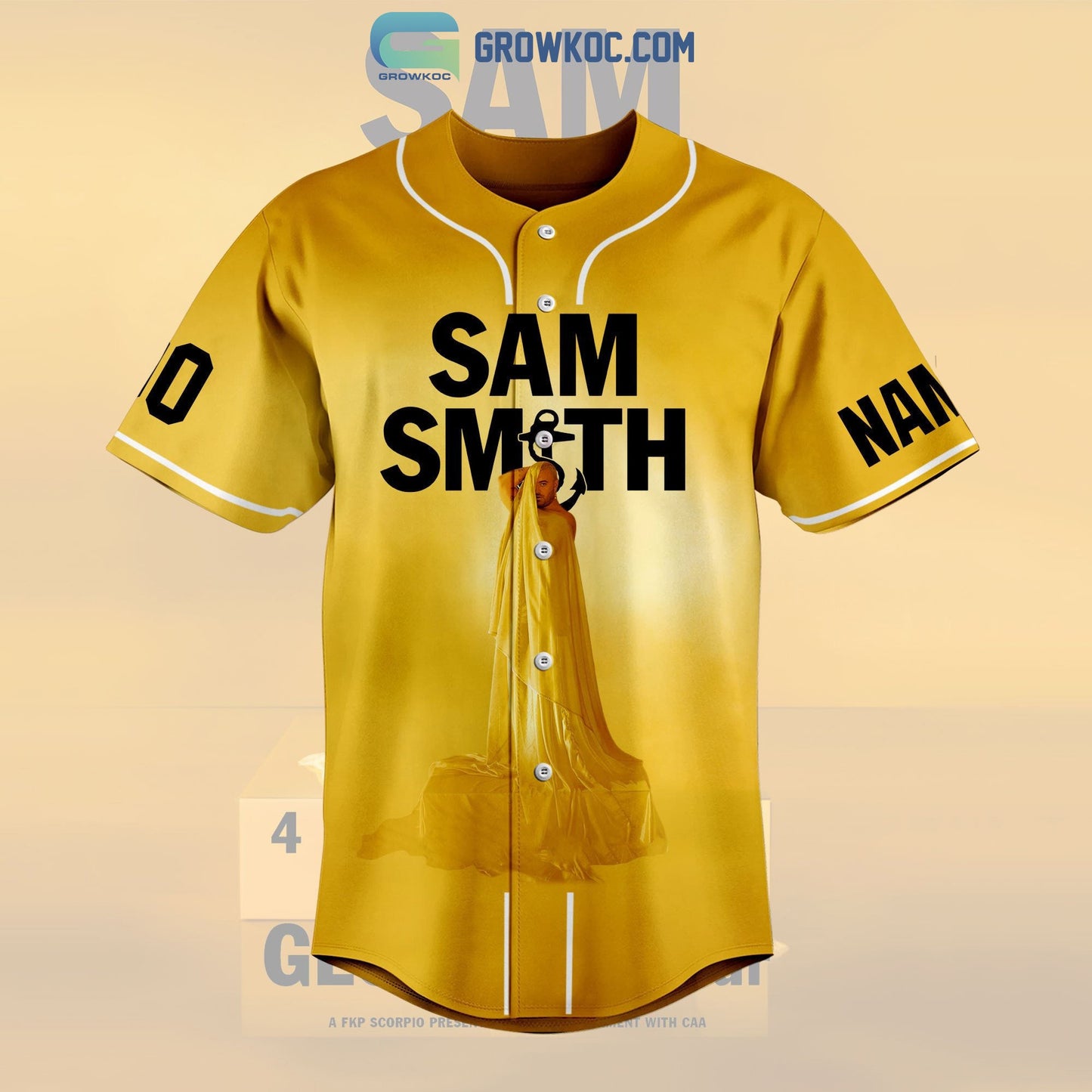 Sam Smith Gloria The Tour Personalized Baseball Jersey baseball jersey product view 2