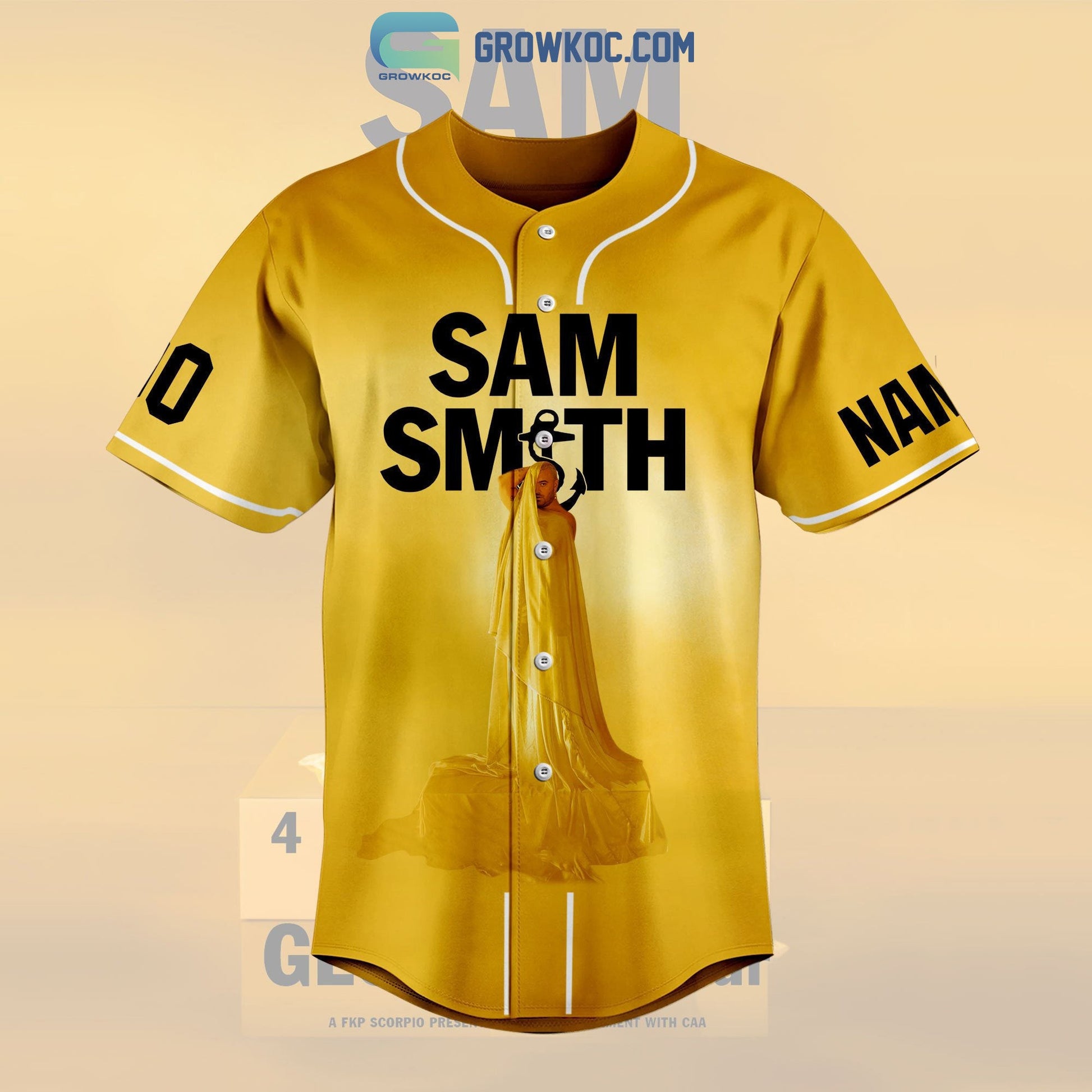 Sam Smith Gloria The Tour Personalized Baseball Jersey baseball jersey product view 2