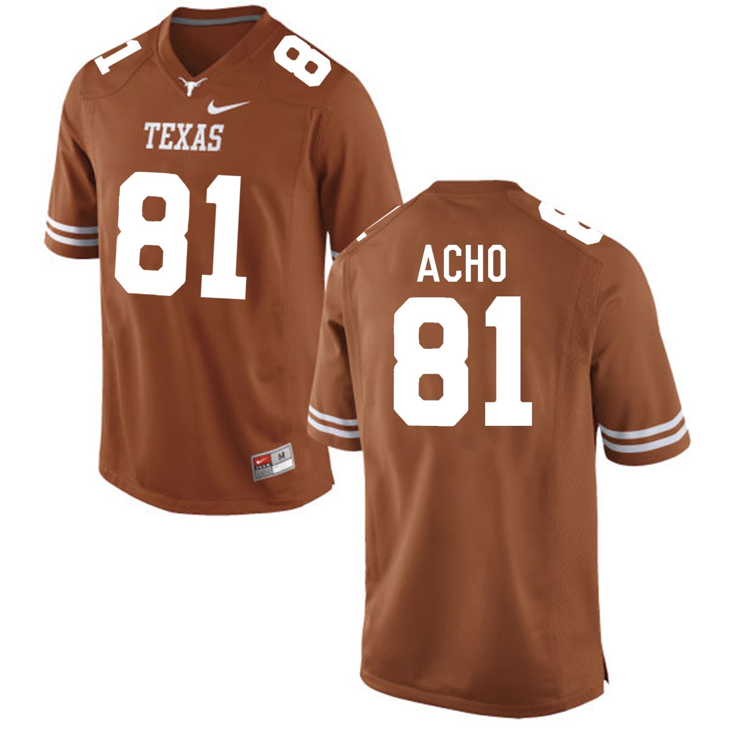 Sam Acho 81 Brunt Orange College Football Jersey football jersey product view 1