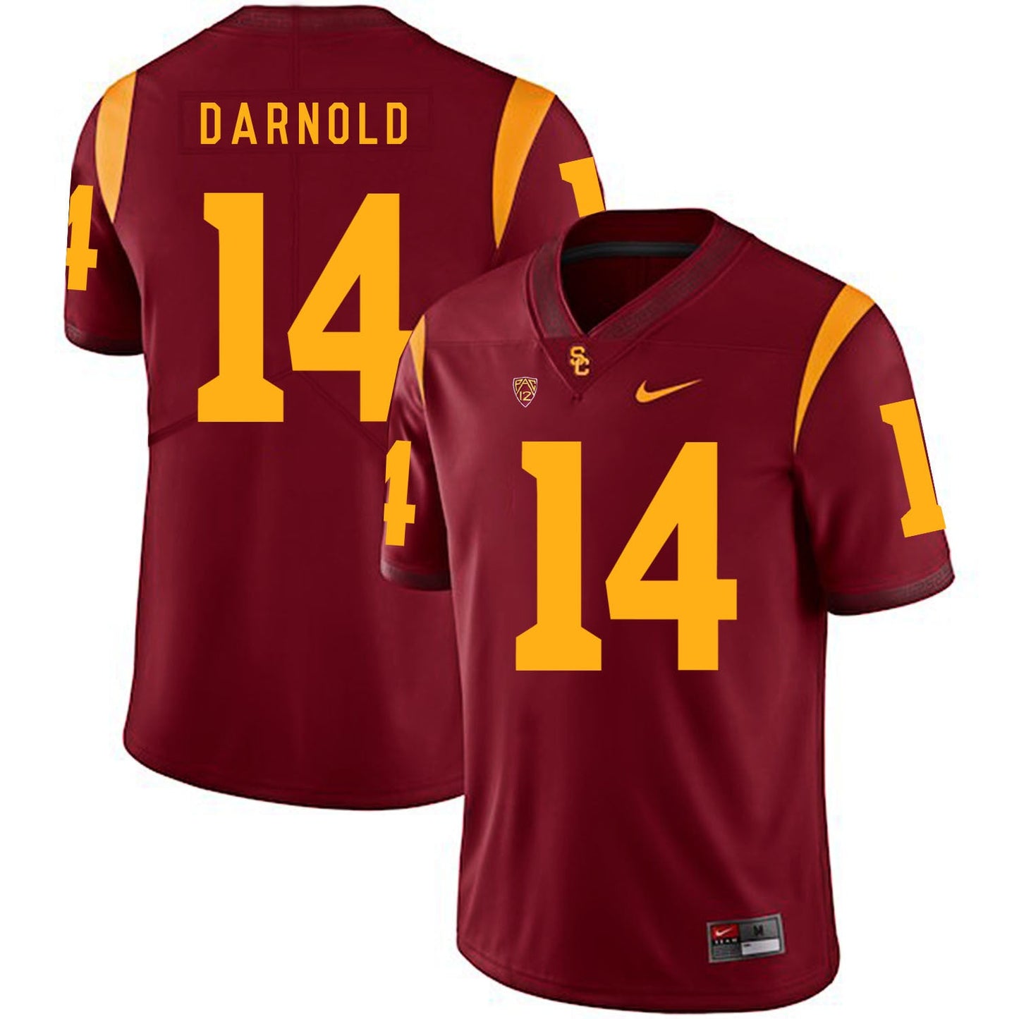 Sam Darnold 14 Red College Football Jersey football jersey product view 1