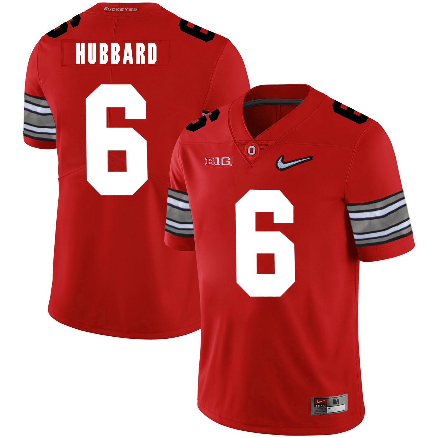 Sam Hubbard 6 Diamond Red College Football Jersey football jersey product view 1