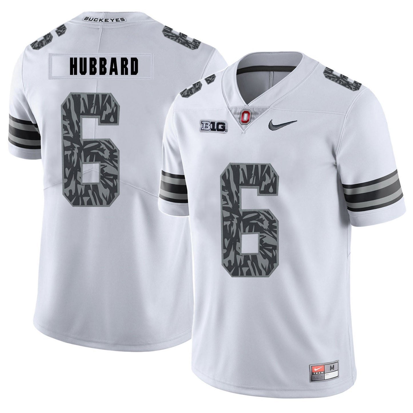 Sam Hubbard 6 Pattern White College Football Jersey football jersey product view 1