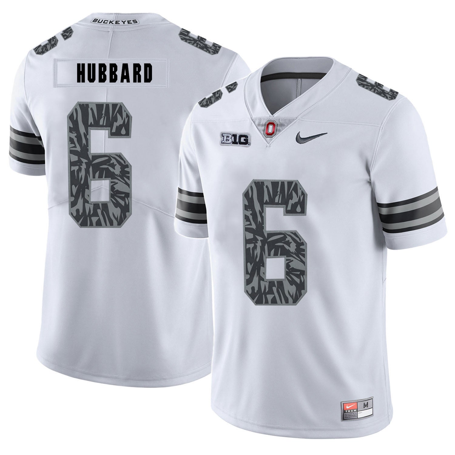 Sam Hubbard 6 Pattern White College Football Jersey football jersey product view 1