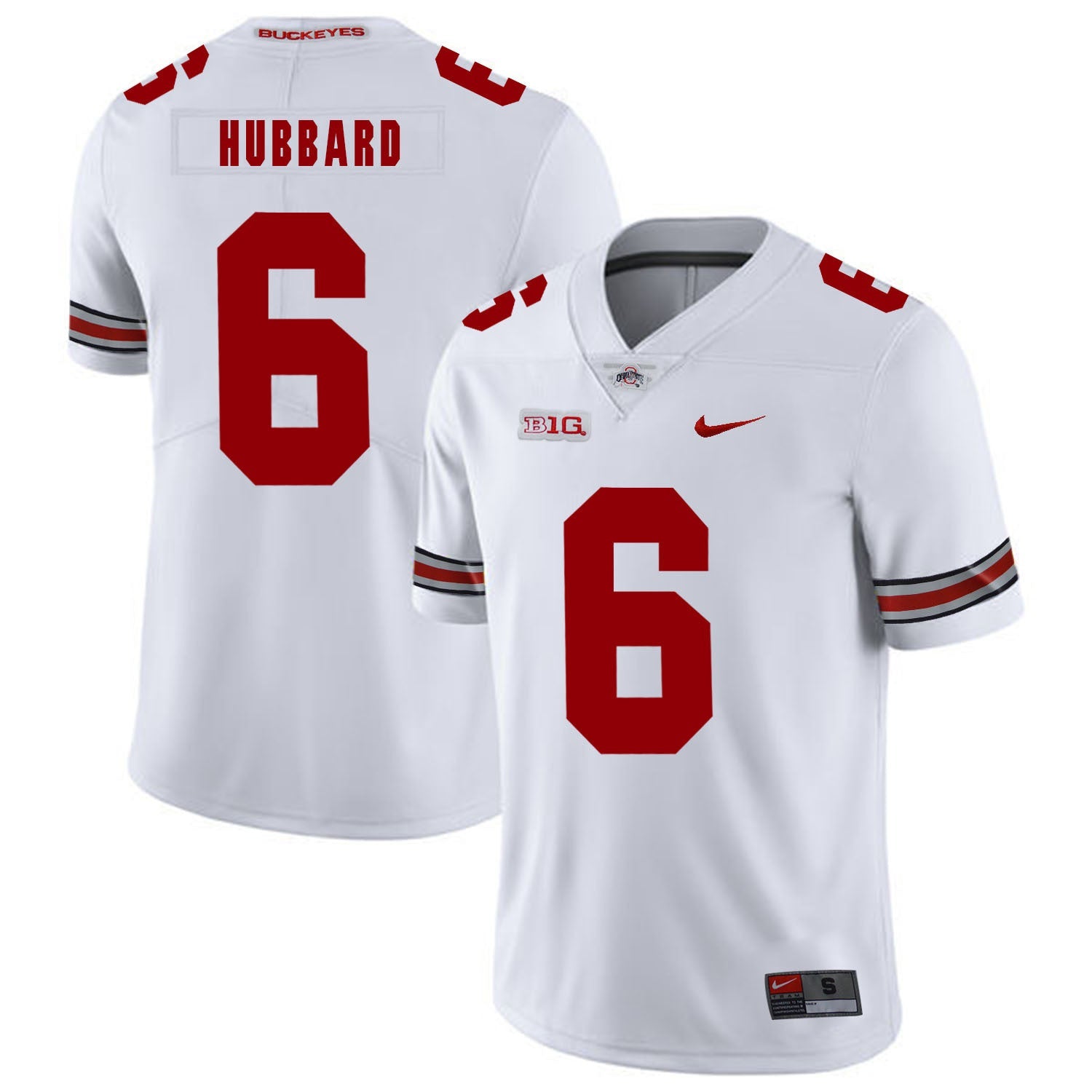 Sam Hubbard 6 White College Football Jersey football jersey product view 1