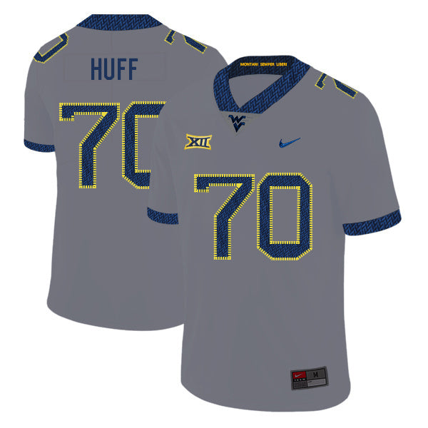 Sam Huff 70 Gray College Football Jersey football jersey product view 1