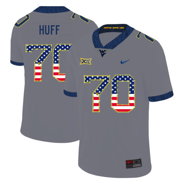 Sam Huff 70 Gray .1jpg College Football Jersey football jersey product view 1