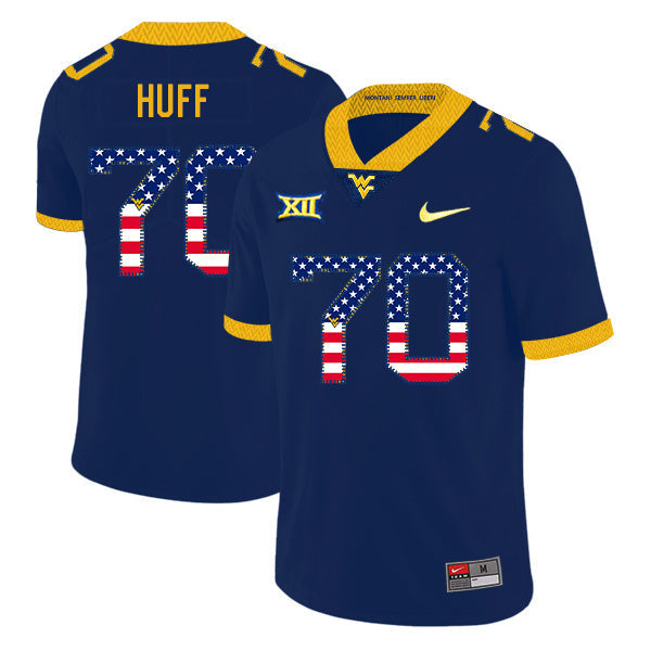 Sam Huff 70 Navy .1jpg College Football Jersey football jersey product view 1