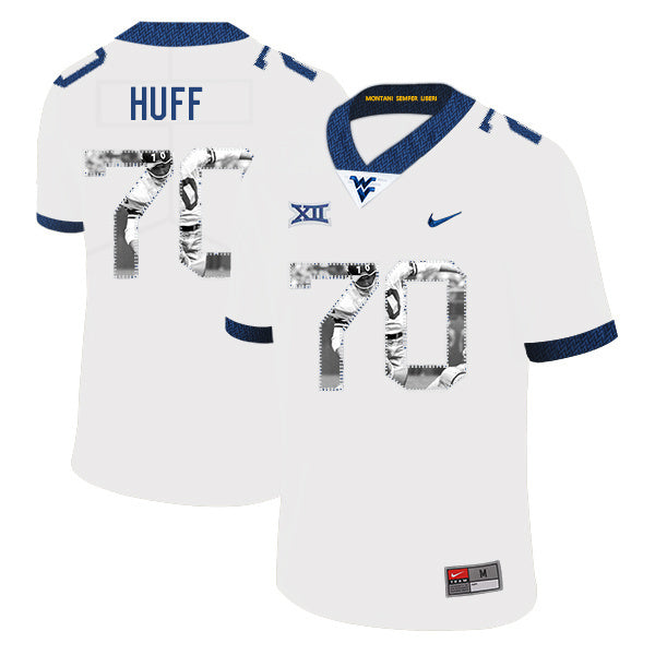 Sam Huff 70 White 1 College Football Jersey football jersey product view 1