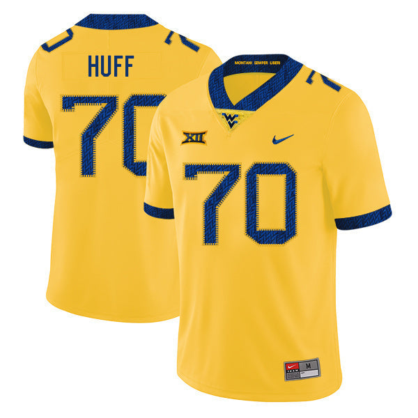 Sam Huff 70 Yellow College Football Jersey football jersey product view 1