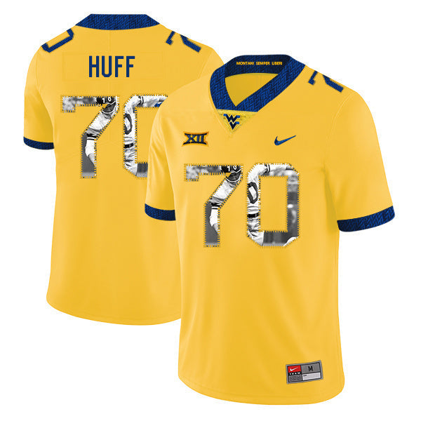 Sam Huff 70 Yellow 1 College Football Jersey football jersey product view 1