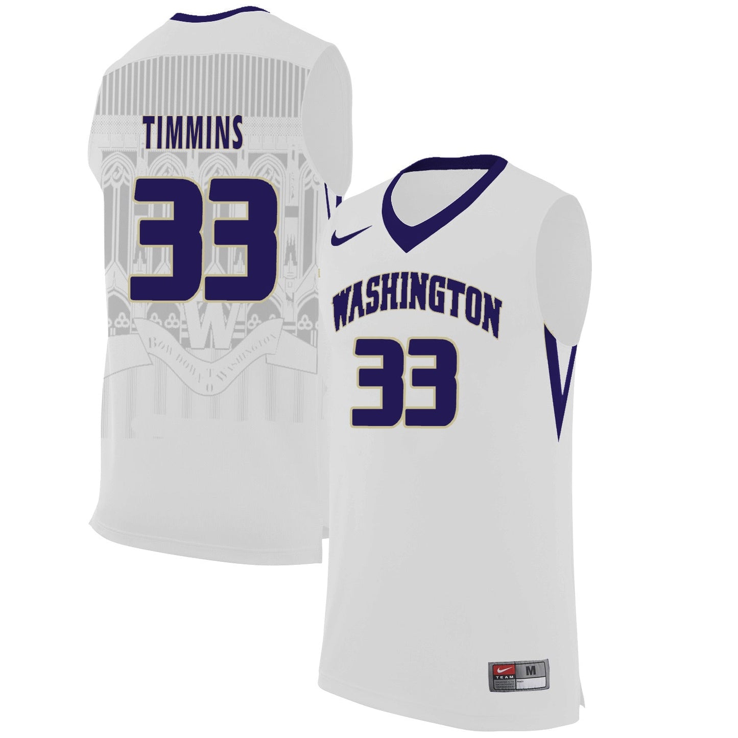 Sam Timmins 33 White College Football Jersey football jersey product view 1
