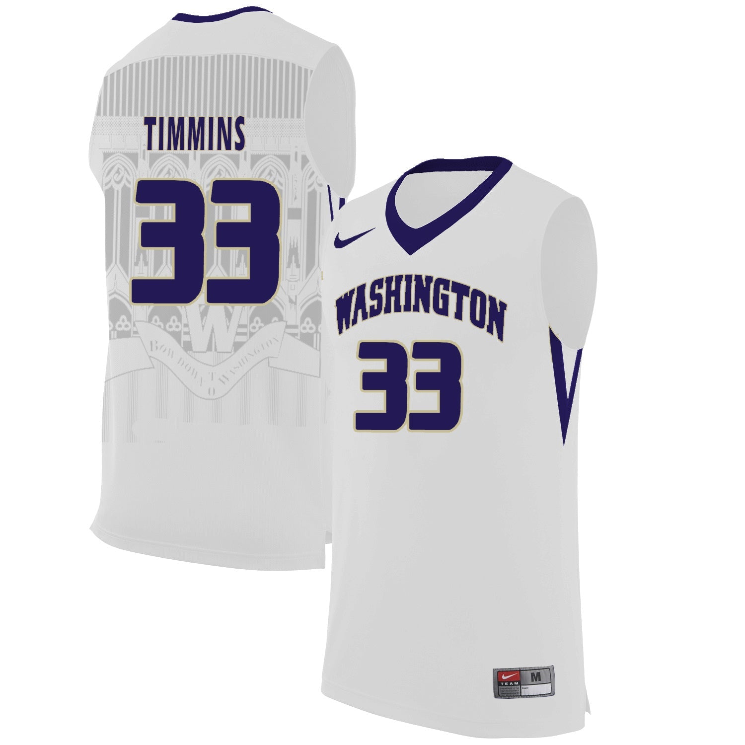 Sam Timmins 33 White College Football Jersey football jersey product view 1