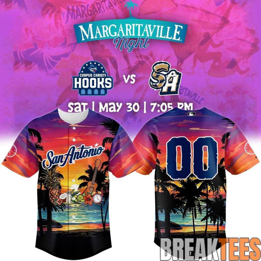 San Antonio Missions Margaritaville Night Custom Baseball Jersey Unisex T-shirt, Sweatshirt, Hoodie, Long Sleeve Tee - T-Shirt, Sweatshirt, Hoodie