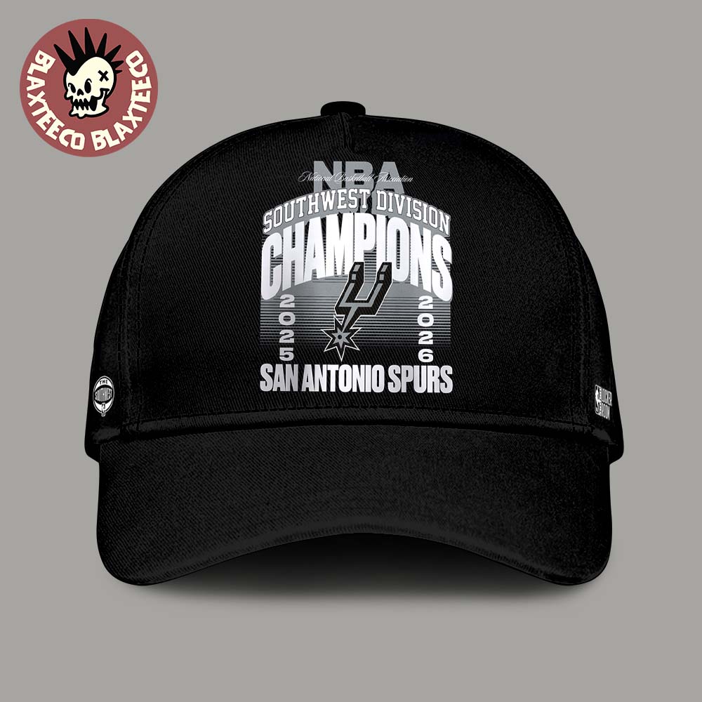 San Antonio Spurs Black 2026 NBA Southwest Division Champions Locker Room Cap Hat Snapback - T-Shirt, Sweatshirt, Hoodie