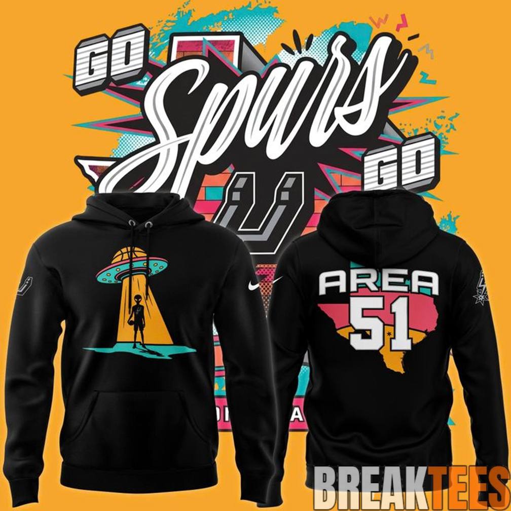 San Antonio Spurs Fiesta Alien Landing Hoodie Unisex T-shirt, Sweatshirt, Hoodie, Long Sleeve Tee - T-Shirt, Sweatshirt, Hoodie