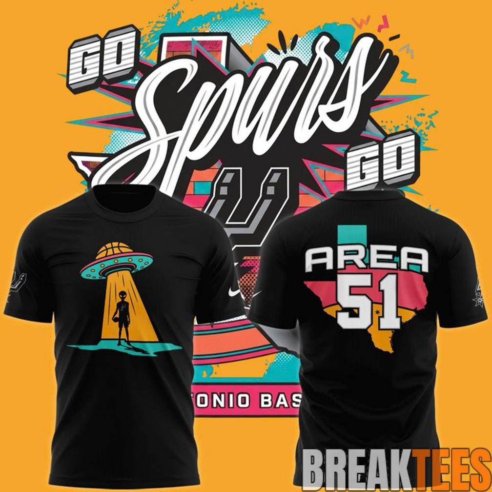 San Antonio Spurs Fiesta Alien Landing Shirt Unisex T-shirt, Sweatshirt, Hoodie, Long Sleeve Tee - T-Shirt, Sweatshirt, Hoodie