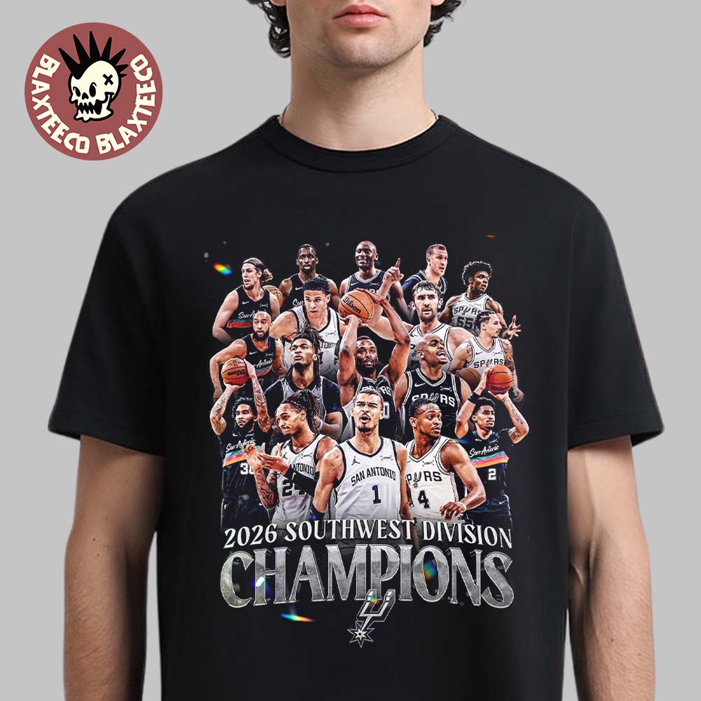 San Antonio Spurs NBA 2026 Southwest Division Champions Team Members T-Shirt Unisex T-shirt, Sweatshirt, Hoodie, Long Sleeve Tee - T-Shirt, Sweatshirt, Hoodie